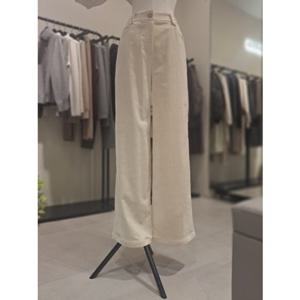 쉬즈미스 (SWWSLP42090) 벨벳 멜란지 와이드 팬츠