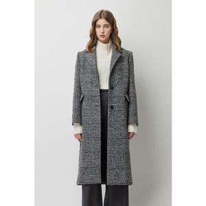 [시슬리] 레오나르도 체크 싱글 테일러드 코트 (SACT50561)