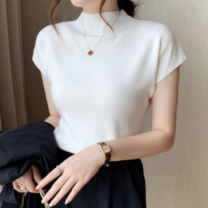 에센셜 반목 캡소매 니트 JSC-d0137