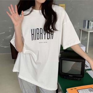 F007531_박시티 나염반팔티 루즈핏 반팔면티셔츠 라운드티셔츠