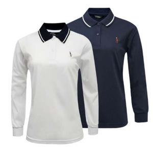 여자 카라티셔츠(YT04) 긴팔 무지티 여성용 컬러 면티 PK카라티셔츠