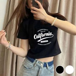 메이룸 크롭 기장 영문 프린팅 반팔 티숙 URD508 오버핏 티숙 타이포긴팔t 프린트 메