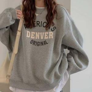 박스 맨투맨 기모 티셔츠 ST040088