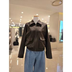 [에이비에프지]카라넥 허리밴딩 스웨이드 짚업점퍼 AGNA5HL05G