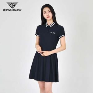 다운블로우-DBSSONA9000W SS여자골프웨어카라반팔플레어원피스 예쁜 데일리 패션