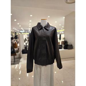 [에이비에프지]카라넥 허리밴딩 루즈핏 페이크 레더점퍼 AGNA5QL01G