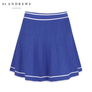 [세인트앤드류스] 여성 아가일 플레어 니트 큐롯 스커트 821E2PC381_BL