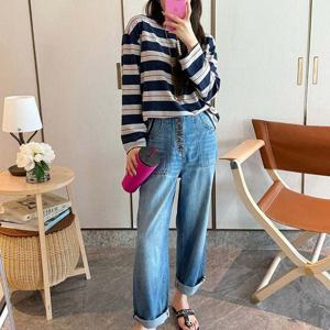 G126945_스트라이프 오버핏 라운드티셔츠