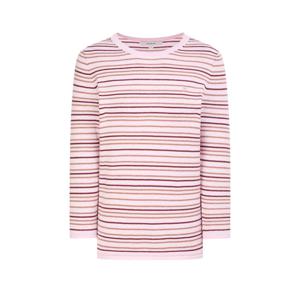 헤지스 여성 26SS 스트라이프 7부 크루넥 풀오버 핑크 HSSW6B202P2