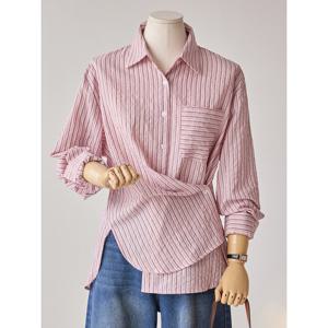 [커스텀에이블]투웨이 랩 스트라이프 셔츠_T2602BL020A