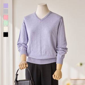 [커스텀에이블] 스윗 브이넥 긴팔 니트_T2602KN027A