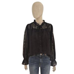 [에이비에프지]도트패턴 프릴 쉬폰 블라우스 ADA1HB36B