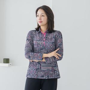 엄마옷 마담4060 나뭇잎비즈티셔츠 여성 데일리 -ZTE2601056-