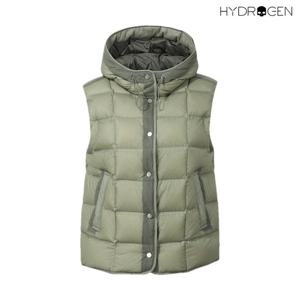 [하이드로겐] 여성 다크페더 경량 구스다운 베스트 H21E4JS201_KH