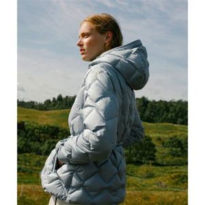 코오롱스포츠 KOLON SPORT 여성 솟솟 중기장 경량 다운 TVJDW25922LBL 329337