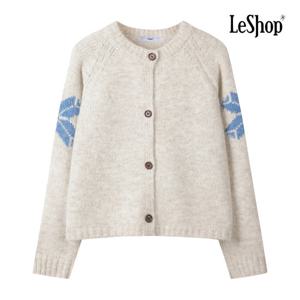 [르샵]눈꽃 울 포근 버튼 니트 가디건 BQ2KC003A