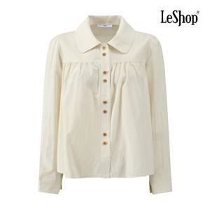 [르샵]둥근 카라 우드 버튼 블라우스 BQ2BL002A