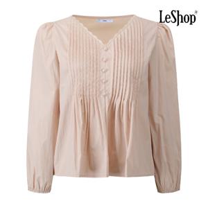 [르샵]레이스 V넥 핀턱 블라우스 BQ2BL013A