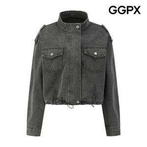 [지지피엑스]차이나 카라 데님 스트링 자켓 GQ2JK009F