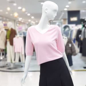 [ab.f.z]브이넥 봄 5부 소매 니트 FSPHA5W41G