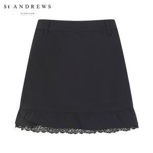 [세인트앤드류스] 여성 조직감 레이스 헴 스커트 821D2PNA04_BK