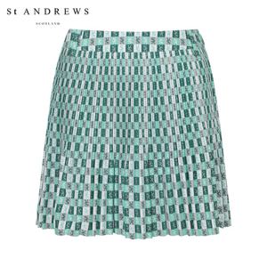 [세인트앤드류스] 여성 로고 블럭 잔플리츠 큐롯 스커트 821C2PC392_GN