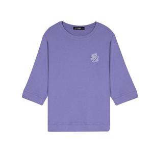 [뱅뱅]여성 플라워 자수 7부 맨투맨 티셔츠 (CTM133)