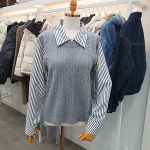 [클리지]셔츠조끼니트 CQ2WKT1842F_SH