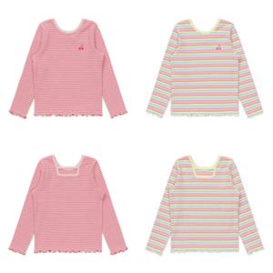 [래핑차일드](모다진주) 골지 프릴 티셔츠 86129-331-73_JJ