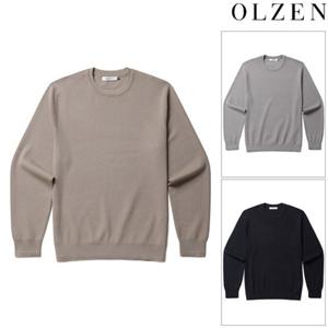 [올젠] ZBG1ER1201 남성 조직감 라운드 니트