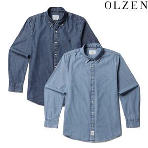 [올젠] ZBG1WC1201 남성 에센셜 데님 셔츠