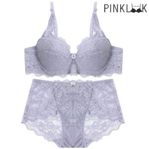 [핑크룩] 홑겹레이스 브라팬티2종세트/바이올렛