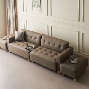 뮤즈 2인용 쇼파 스툴증정 카우치소파 (패브릭/가죽)