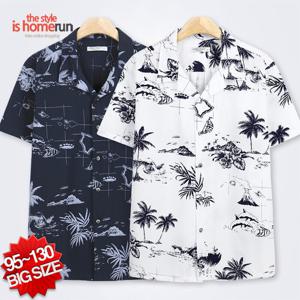 [홈런][홈런] 썸머 하와이안 반팔 셔츠 DNF037-C