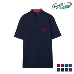 [크로커다일] 파이핑배색 솔리드카라 티셔츠 CDAA4TP2703..