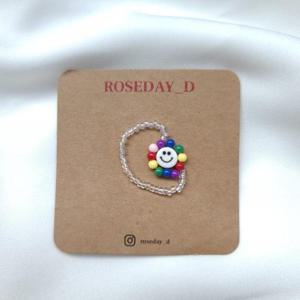 [로즈데이드] 무지개 해바라기 비즈반지