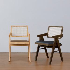 베스트리빙 잠비 팔걸이 인테리어 카페 라탄 의자 2개