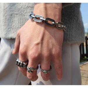 [노블른] 써지컬 스틸 문양 사슬 체인 팔찌