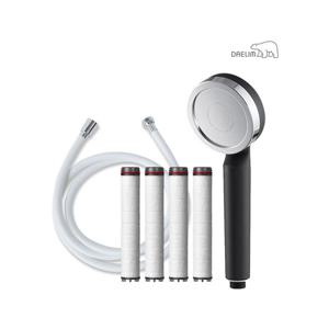 대림바스 디클린 샤워기 와이드(무광블랙)+필터+호스(화이트)SET