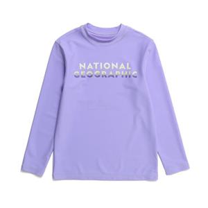 내셔널지오그래픽 키즈 K232URG610 빅로고 래쉬가드 LAVENDER