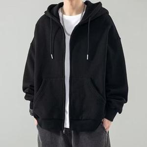 [옷자락]남자 데일리 빅사이즈 면 코튼 오버핏 후드 집업 자켓