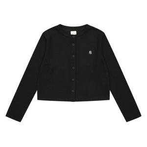 에꼴리에 여아 골지 라운드 가디건 23QT152_BK
