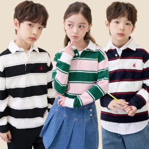 (26SS 5%OFF)[빈폴키즈] 26SS 럭비 스트라이프 긴소매 티셔츠 (3종 택1)