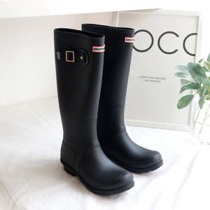 [신난다슈]여성 레인부츠 롱부츠 패션장화 여름 장마신발 낚시 작업화 T1717 블랙