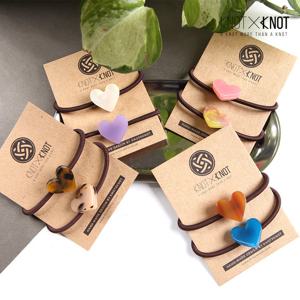[KNOTXKNOT] 2p 셀룰로오스 하트 미니 머리끈