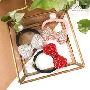 [KNOTXKNOT] 블링블링 크리스탈 빅리본 머리끈