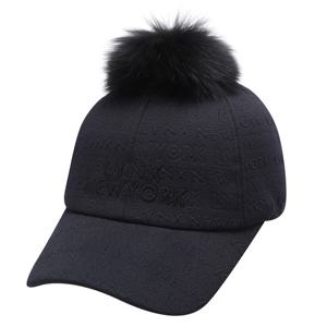 [링스] 여성 로고 자카드 육쪽캡 L21C3CP652_BK