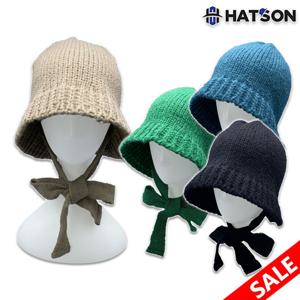 [햇츠온]여성 겨울 알파카 울 니트 버킷햇 보닛햇 모자 H24-408