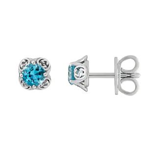 구찌 18K 인터로킹 G 화이트 골드 토파즈 귀걸이 YBD662427004