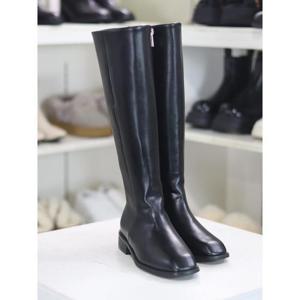 바이로쏘 세이브존03 빅 사이즈 스퀘어 토 3.0cm 로우힐 롱부츠 (BY)23W11213CB2W